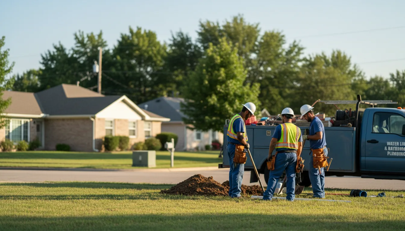 Residential water line and bathroom plumbing service in Kirwin, KS